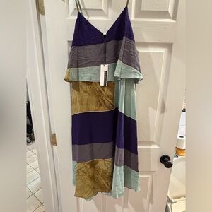 NWT Tracy Reese flare flounce dress modern block size medium